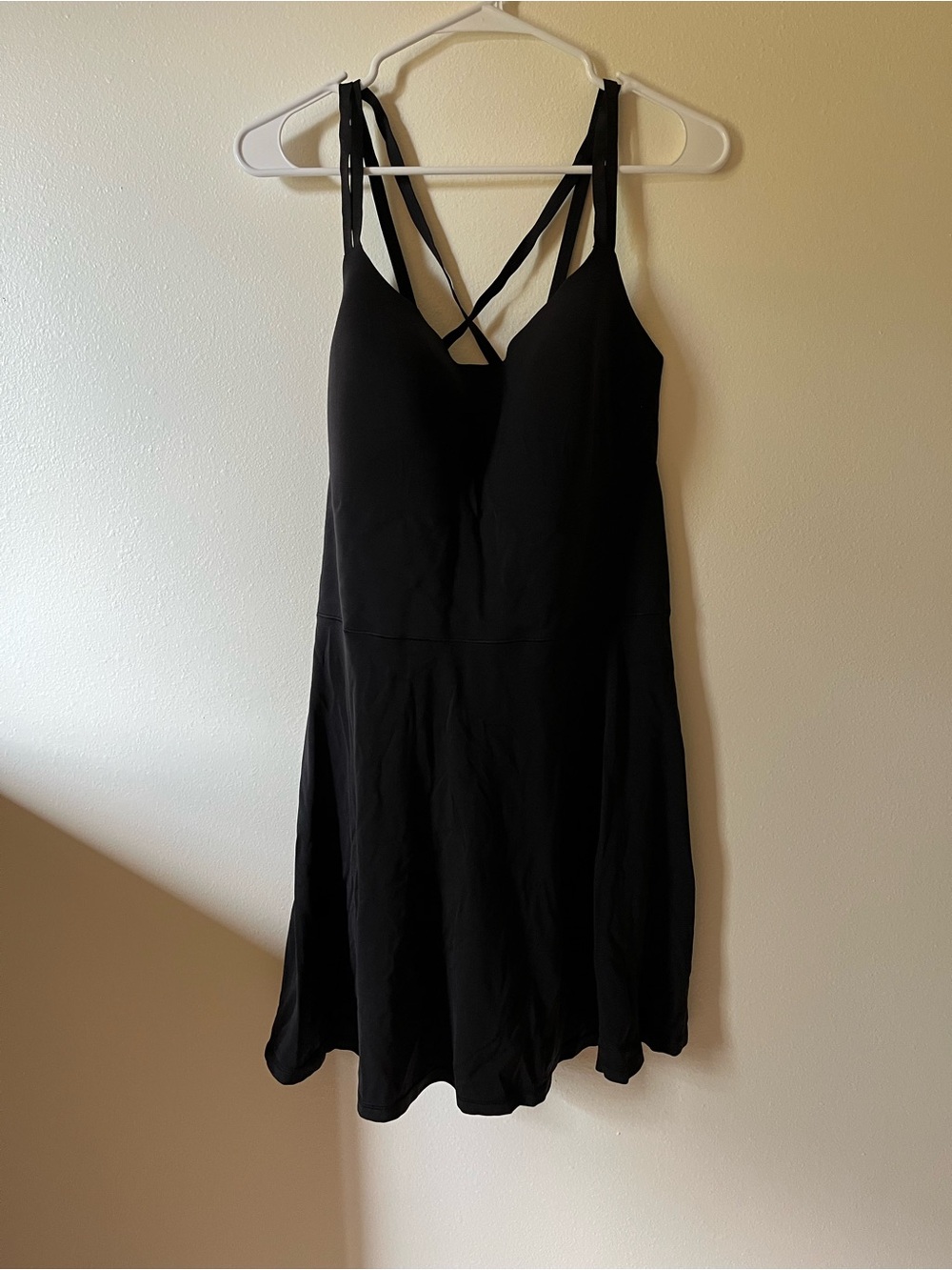 aerie Black Mini Dress with Strappy Crisscross Back